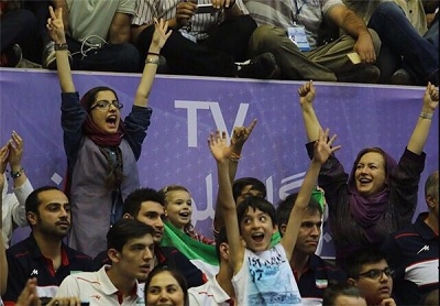 زنان حاضر در بازی ایران امریکا (تصاویر)