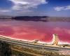 دریاچه نمک به رنگ خون در شیراز +تصاویر