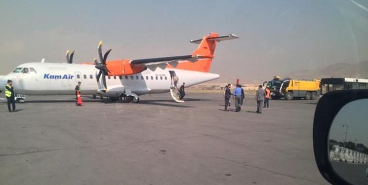 آتش گرفتن یک هواپیمای مسافربری در فرودگاه کابل