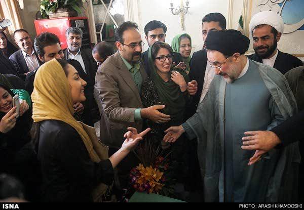 هانيه توسلي و داوود رشيدي در مراسم تولد سيد محمد خاتمي + تصاوير