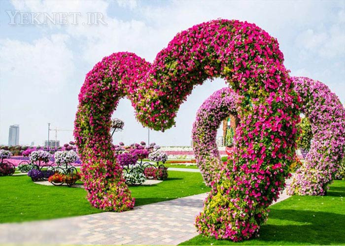 عكس هايي زيبا از باغ معجزه در دبي
