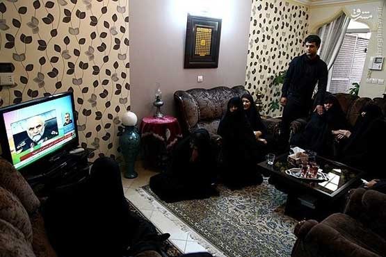 منزل سردار همدانی هنگام پخش خبر شهادت (عکس)