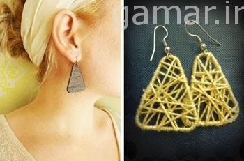 آموزش آسان ساخت گوشواره از گیره کاغذ بسيار زيبا