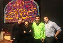 عکس جدید علی ضیاء و مهدی رحمتی در شب اول محرم
