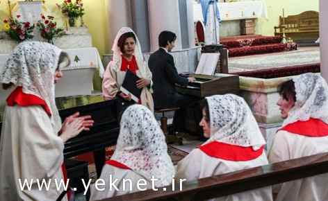 مراسم میلاد مسیح در کلیسای تهران + تصاوير