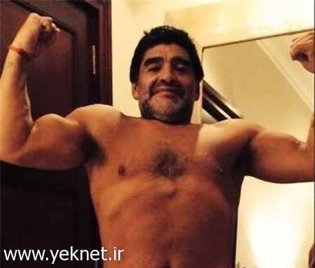 تناسب اندام فتوشاپی مارادونا! +عکس