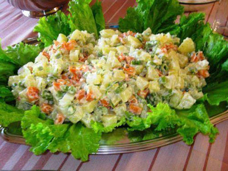 طرز تهیه انواع سالاد - طرز تهیه سالاد روسی