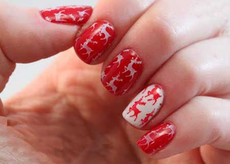 مدل آرایش ناخن برای کریسمس 2015