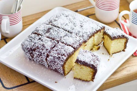 دستور پخت و طرز تهیه کیک لامینگتون