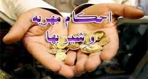 حکم گرفتن شیربها توسط خانواده عروس