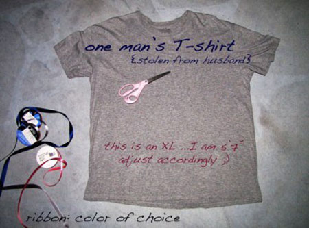 چگونه تی شرت مرادنه را به تاپ زنانه تبدیل کنیم (عکس)