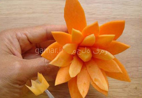 آموزش آسان و بسيار زيباي تزئين هويچ به شكل گل +آموزش تصويري