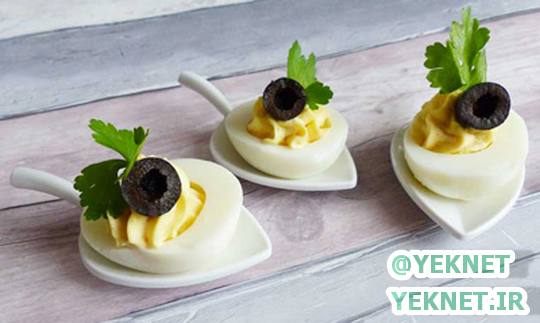 طرز تهیه تخم مرغ شکم پر