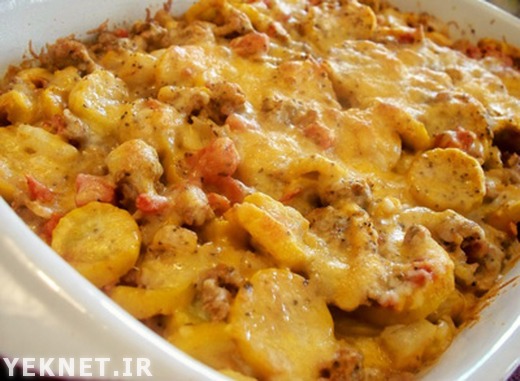 دستور تهیه پای همبرگری با سس قارچ غذایی سریع برای افطار