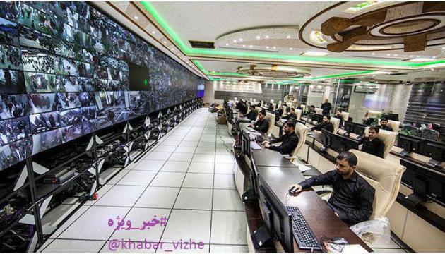 (عکس) اتاق مانتورینگ حرم امام حسین(ع)