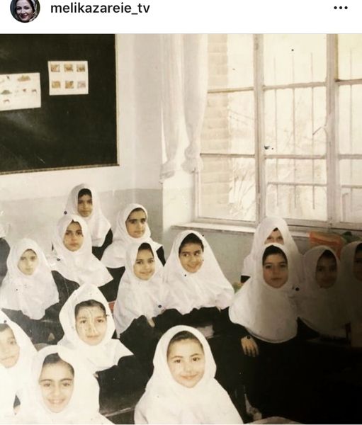ملیکا زارعی در دوران دبستان