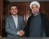 دیدار احمدی‌نژاد با روحانی 