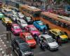 (تصاویر) تاکسی‌های رنگارنگ شهر بانکوک