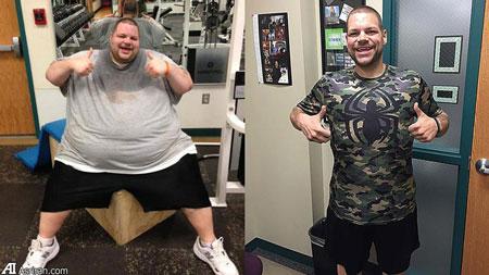 مردی پس از 180 کیلو کاهش وزن (عکس)
