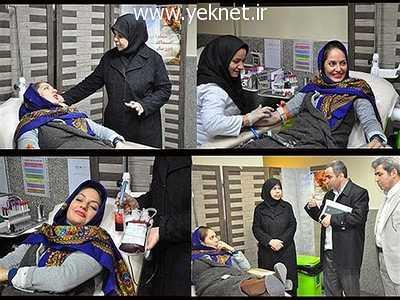 مهناز افشار درحال اهدای خون+ عکس
