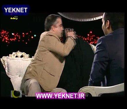 فيلم/ ابراز علاقه يك جانباز به همسرش در برنامه زنده ماه عسل