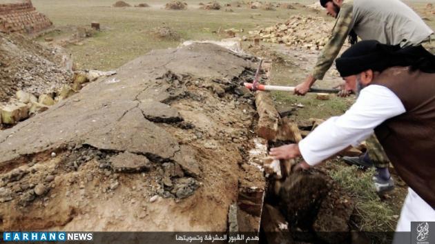 (تصاویر) داعش به جان قبرها افتاد 